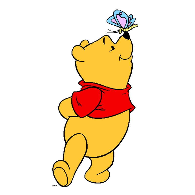 Disney Wanddeko Winnie Pooh mit einem Schmetterling